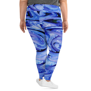 Blue Shine Marble  Leggings