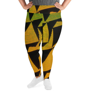 Black & Yellow Plus Size Leggings