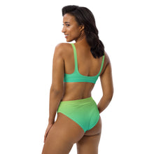 Cargar imagen en el visor de la galería, Lemon-Lime Recycled high-waisted bikini
