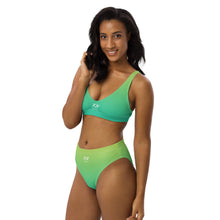 Cargar imagen en el visor de la galería, Lemon-Lime Recycled high-waisted bikini
