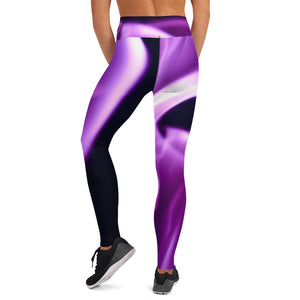 Purple Flame Yoga Leggings
