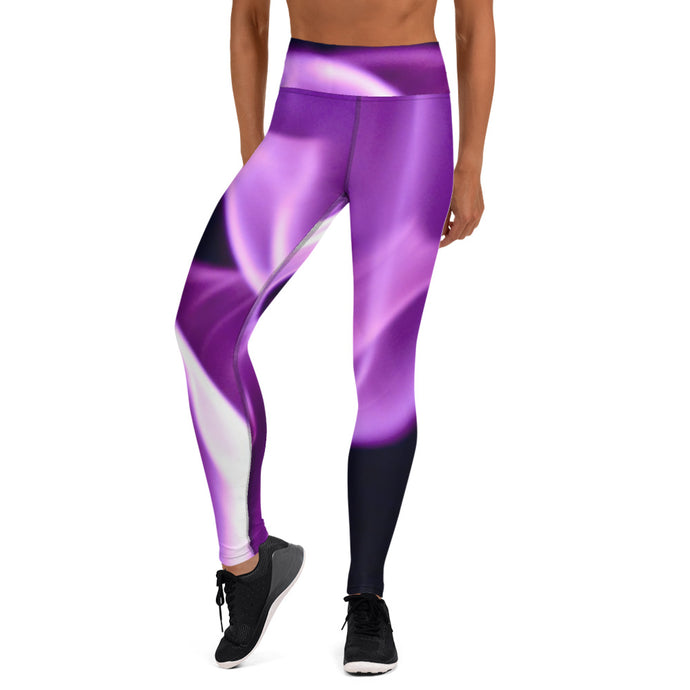 Purple Flame Yoga Leggings